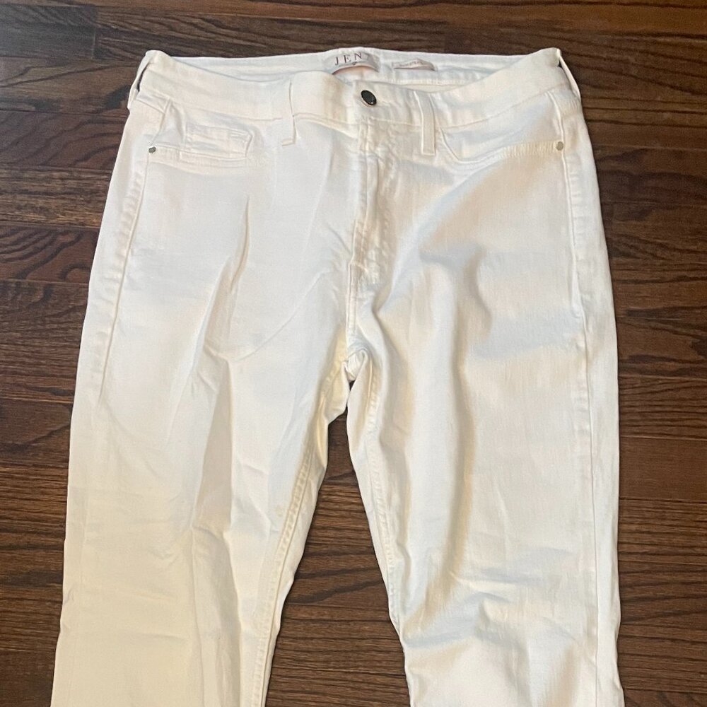 Jen7 by 7 for All Mankind Slim Straight white jeans Size 10